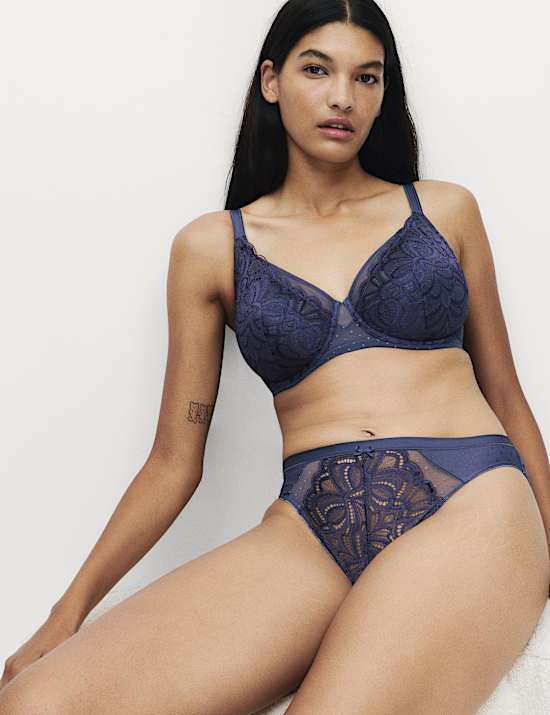 Amelia Lace Natural Lift Wired Full Cup Bra (F+)