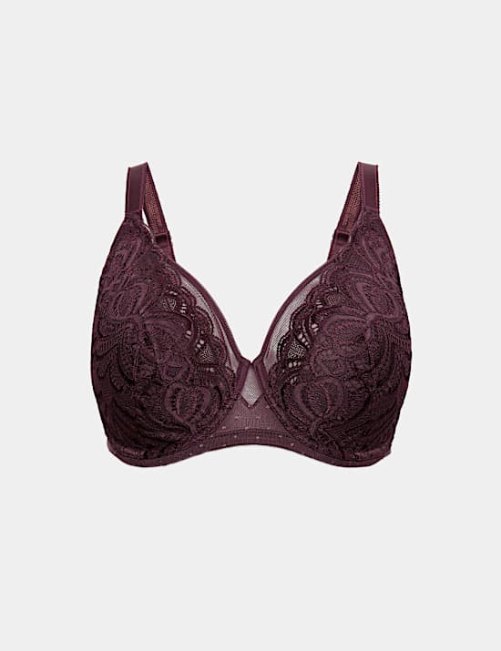 Amelia Lace Natural Lift Wired Full Cup Bra (F+)