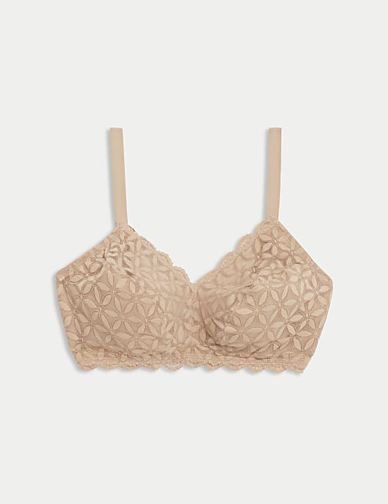 Bralette Tanpa Bantalan Renda F-H
