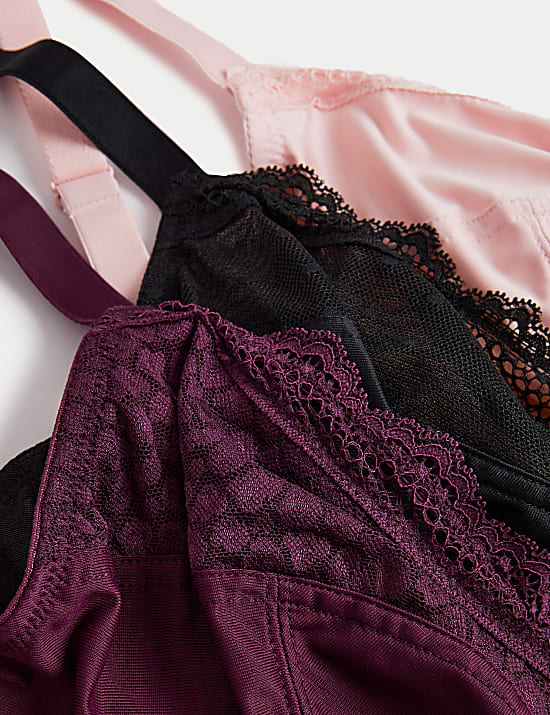 3 pak Bra Cup Penuh Berkawat F-H