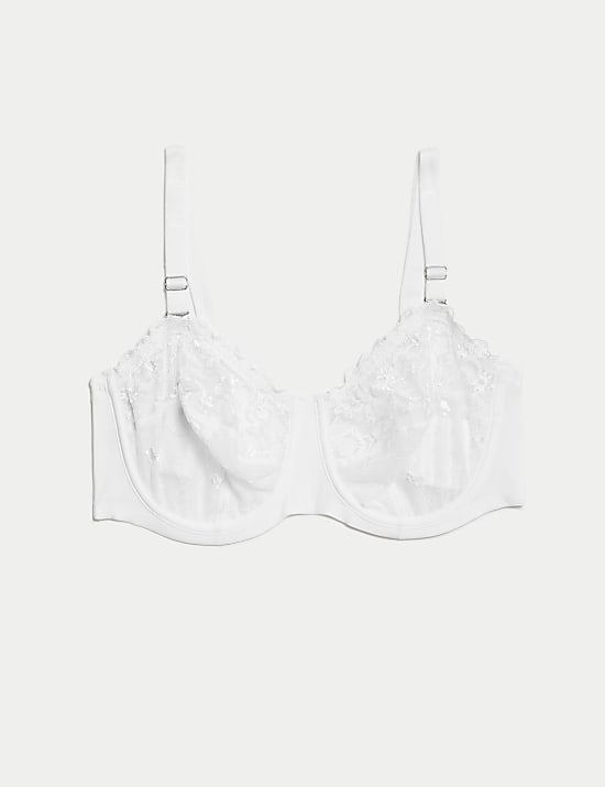 Embrace Embroidered Wired Strapless Bra F-H