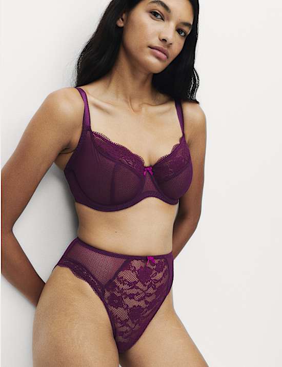 Jasmine Lace Wired Balcony Bra (F-H)