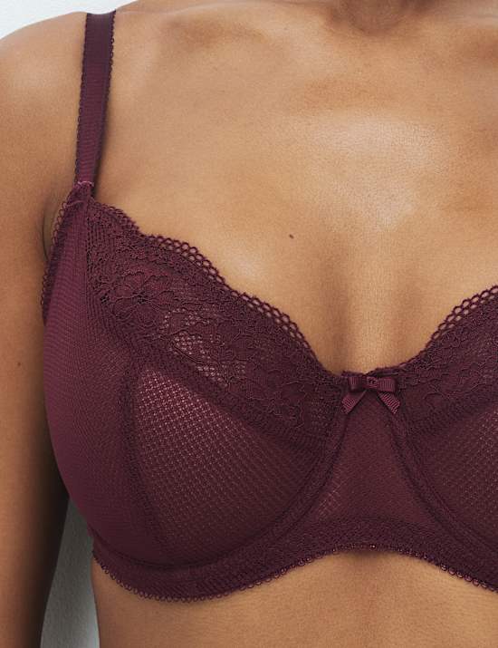 Jasmine Lace Wired Balcony Bra F-H