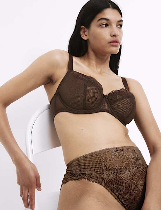 Jasmine Lace Wired Balcony Bra (F-H)