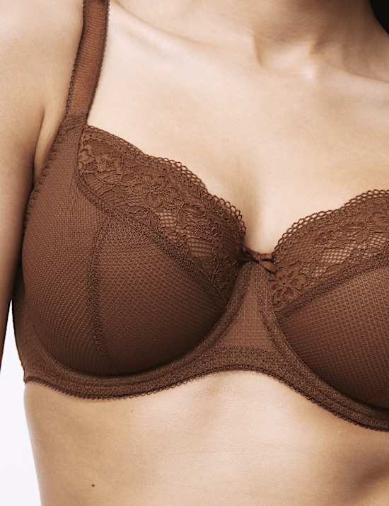 חזיית בלקונט Jasmine עם ברזלים ותחרה (מידות F-H)