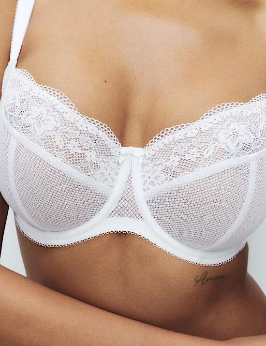 Jasmine Lace Wired Balcony Bra (F-H)
