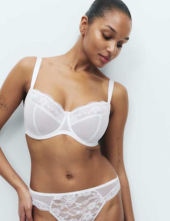Jasmine Lace Wired Balcony Bra (F-H)