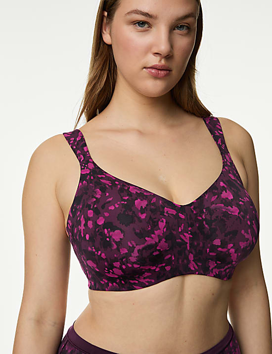 Flexifit&trade; Printed Wired Minimiser Bra (C-H)