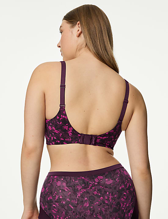 Flexifit&trade; Printed Wired Minimiser Bra (C-H)