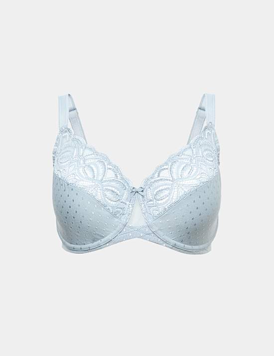 Amelia Lace Wired Minimiser Bra C-H