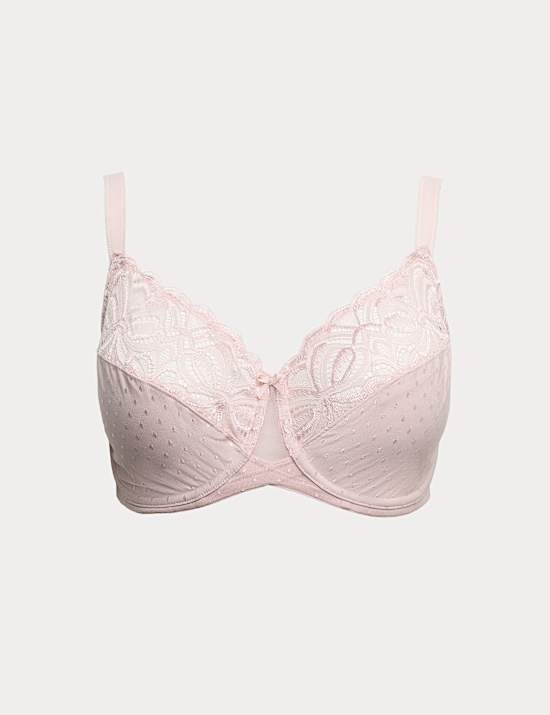 Amelia Lace Wired Minimiser Bra (C-H)