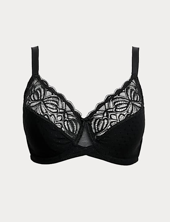 Amelia Lace Wired Minimiser Bra (C-H)