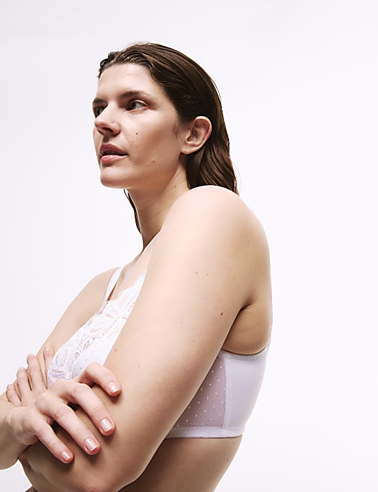 Amelia Lace Wired Minimiser Bra (C-H)