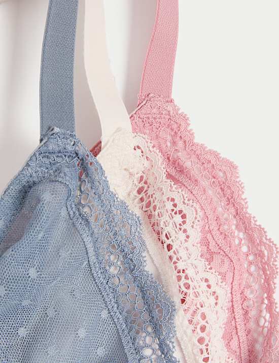 3pk Wired Full Cup Minimiser Bras C-H