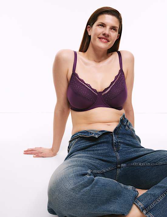 3pk Wired Full Cup Minimiser Bras C-H