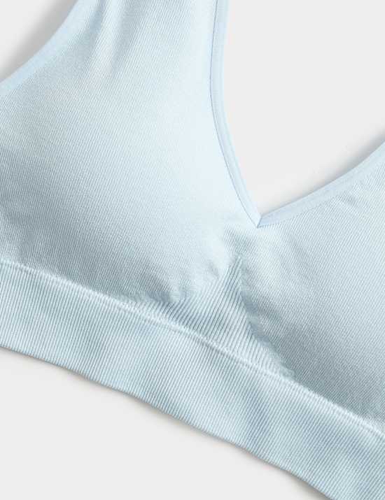 3 Pack Seamless V-Neck Crop Tops
