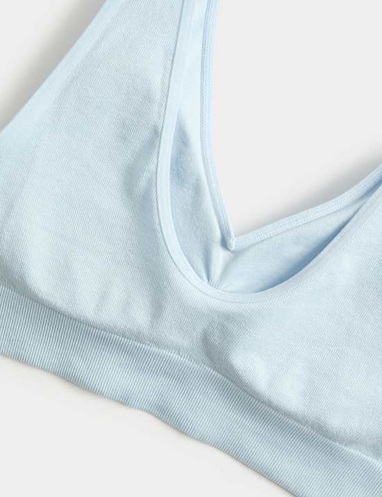 3 Pack Seamless V-Neck Crop Tops