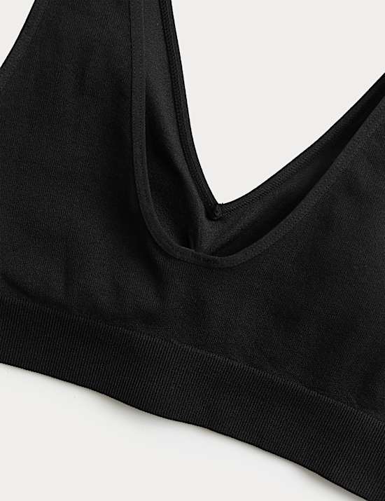 3 Pack Seamless V-Neck Crop Tops