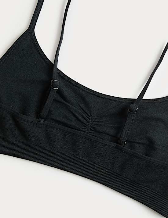 3 Pack Microfibre Seamless Non Wired Crop Tops