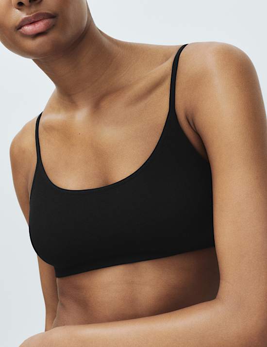 3 Pack Microfibre Seamless Non Wired Crop Tops