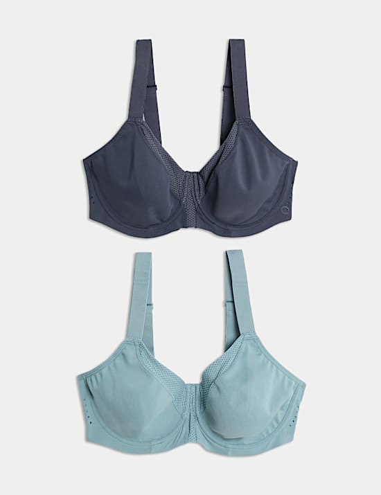 2pk Ultimate Support Wired Sports Bras (A-H)