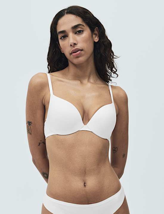 Body Invisibles&trade; Wired Push Up Plunge Bra (A-E)