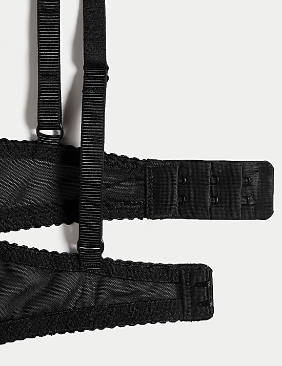 Printed Lace Trim Wired Push-Up Bra A-E