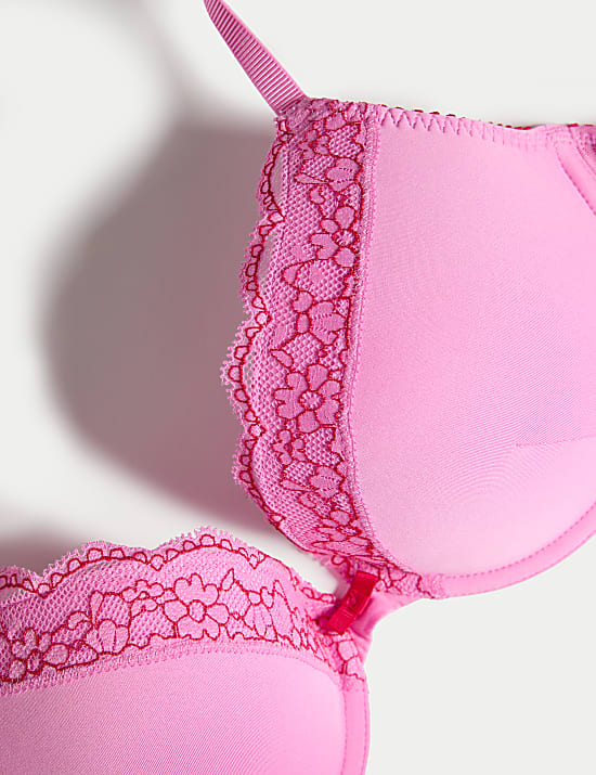 Soutien-gorge push-up &agrave; armatures et dentelle, bonnets A&nbsp;&agrave;&nbsp;E