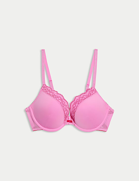 Soutien-gorge push-up &agrave; armatures et dentelle, bonnets A&nbsp;&agrave;&nbsp;E
