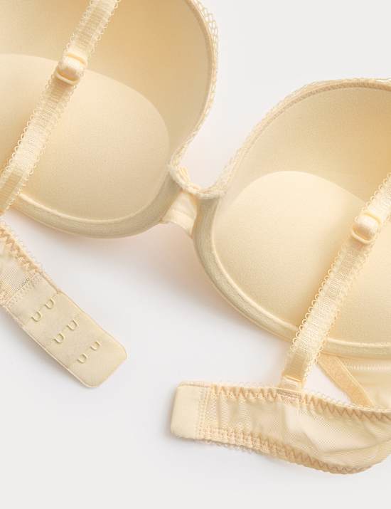 Jasmine Lace Wired Push Up Plunge Bra (A-E)