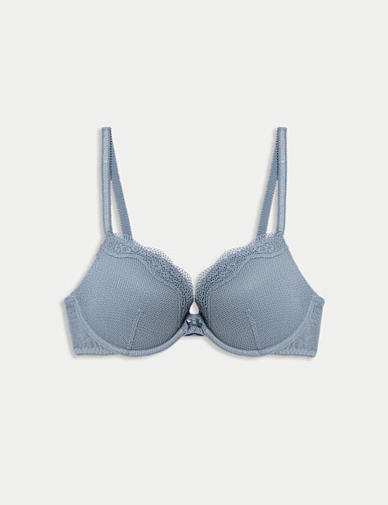 Jasmine Lace Wired Push Up Plunge Bra (A-E)