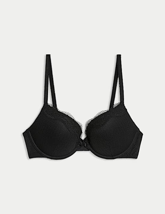 Soutien-gorge plongeant push-up à armatures en dentelle Jasmine, bonnets A à E