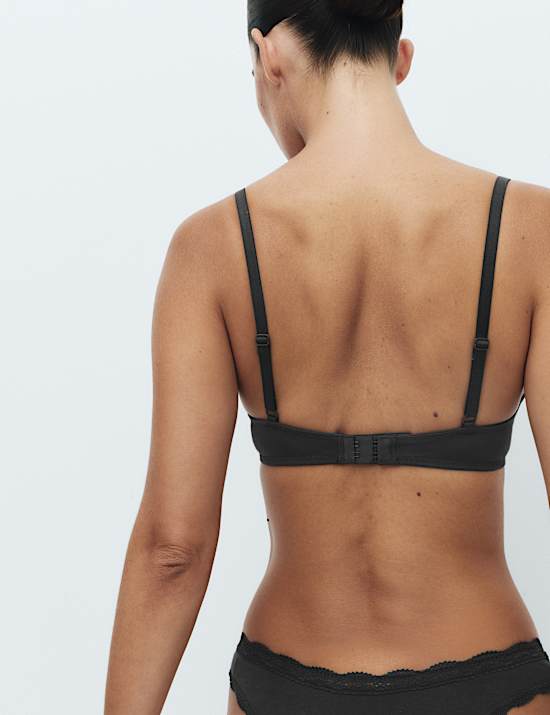 3pk Cotton Rich Wired Push-Up Bras A-E