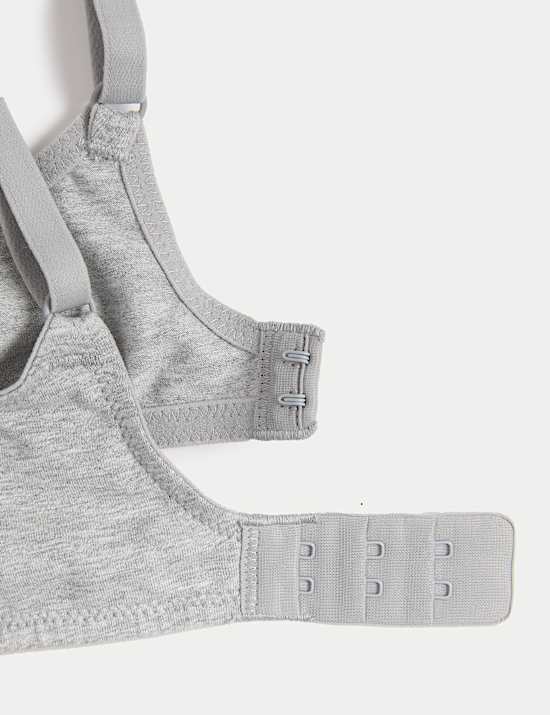 3pk Cotton Wired Push-Up Bras A-E