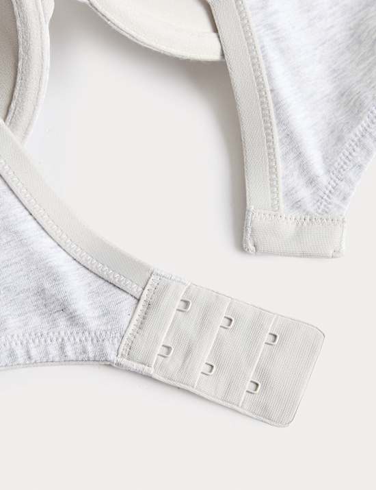 3pk Cotton Wired Push-Up Bras A-E