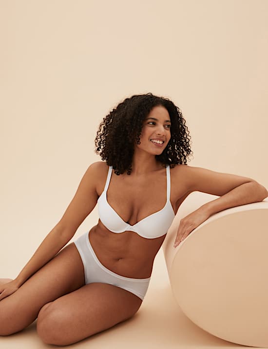 2pk Padded Push-up Plunge T-Shirt Bras AA-E