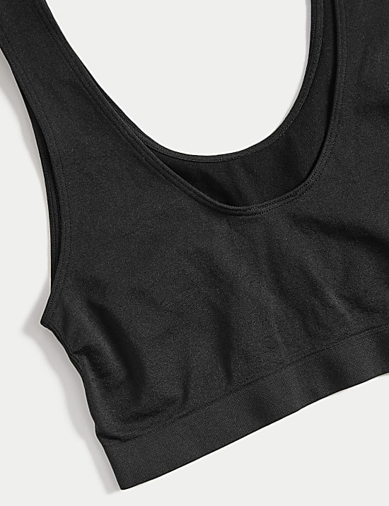 Μπλούζες crop χωρίς ραφές, χωρίς μπανέλα, σετ των 3