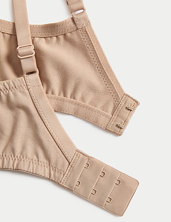 3pk Cotton Non Wired Full Cup Bras A-E