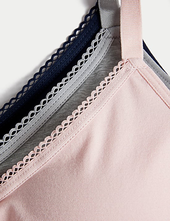 3pk Seamless Non Wired Bralettes