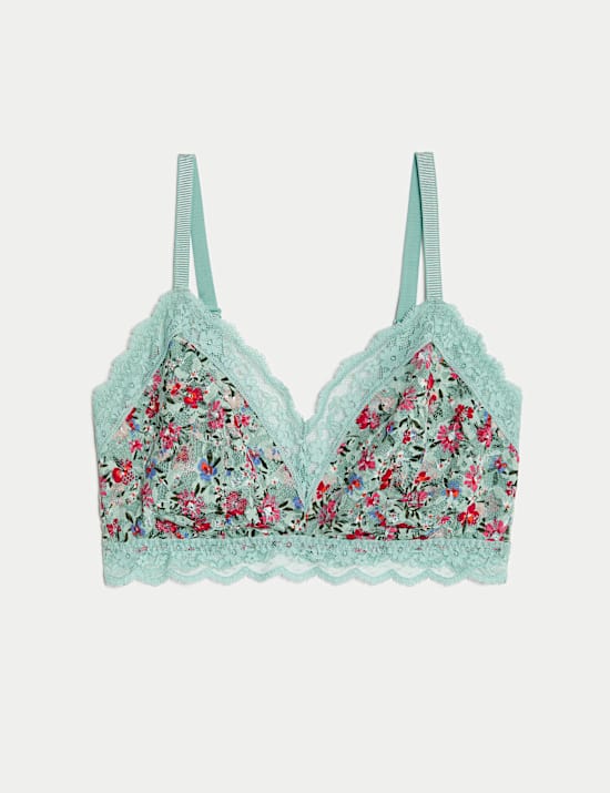 Printed Lace Non Wired Bralette A-E