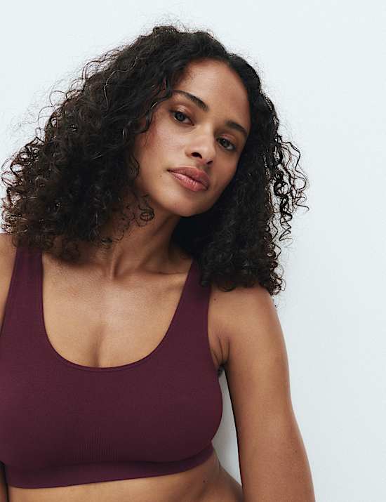 3pk Seamless Non Wired Crop Tops