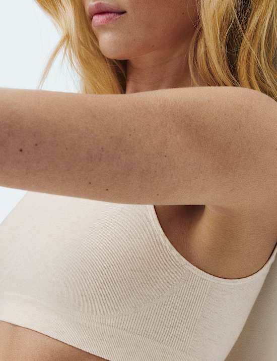 3pk Seamless Non Wired Crop Tops