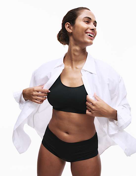 Μπλούζες crop χωρίς ραφές, χωρίς μπανέλα, σετ των 3