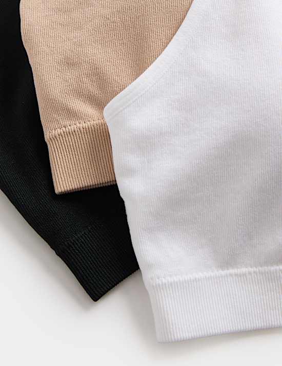 3pk Seamless Non Wired Bralettes