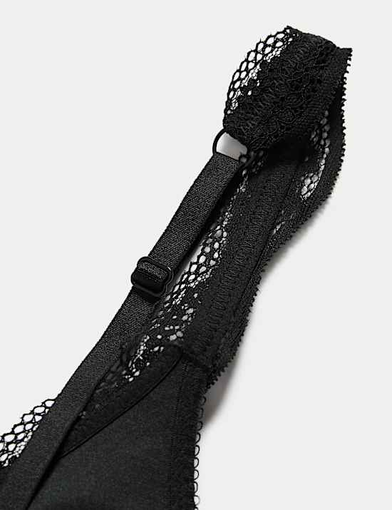 Lace Trim Seamless Non Wired Crop Top