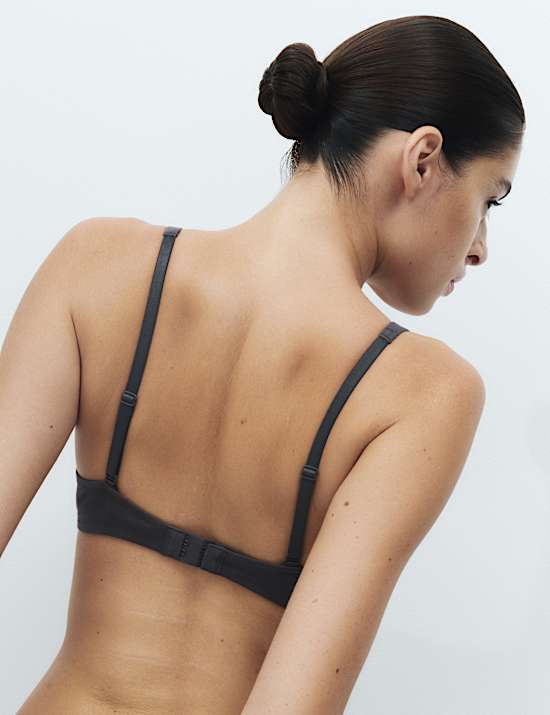 3 Pack Cotton Rich Non Wired Plunge Bras A-E