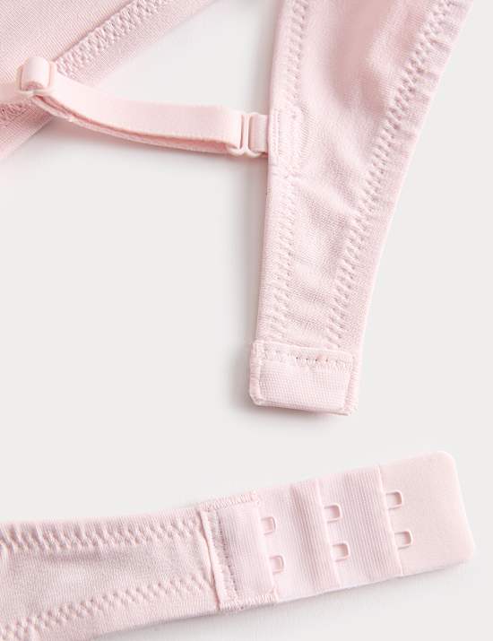 3 Pack Cotton Rich Non Wired Plunge Bras (A-E)