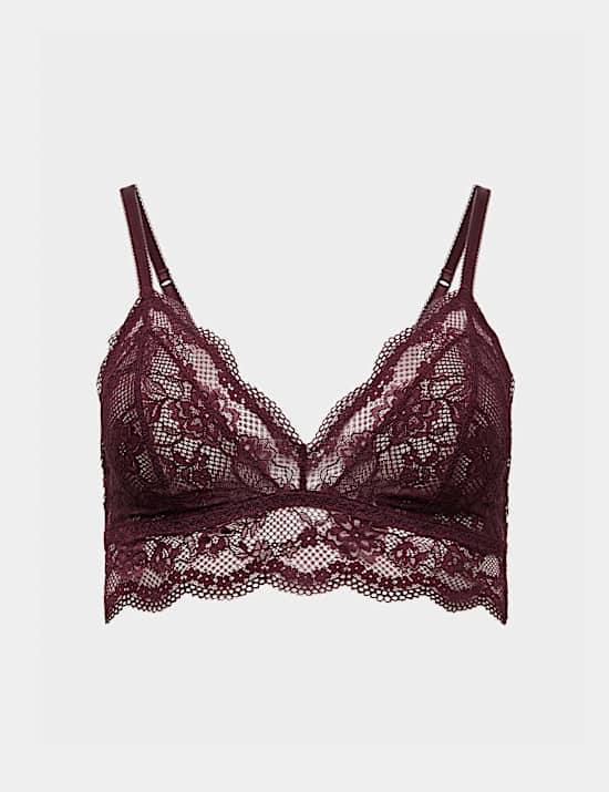 Jasmine Lace Non Wired Longline Bralette A-E