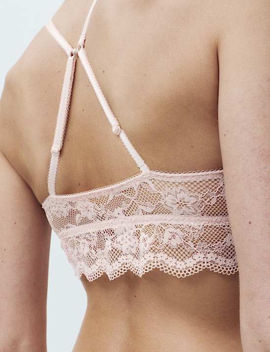 Jasmine Lace Non Wired Longline Bralette (A-E)