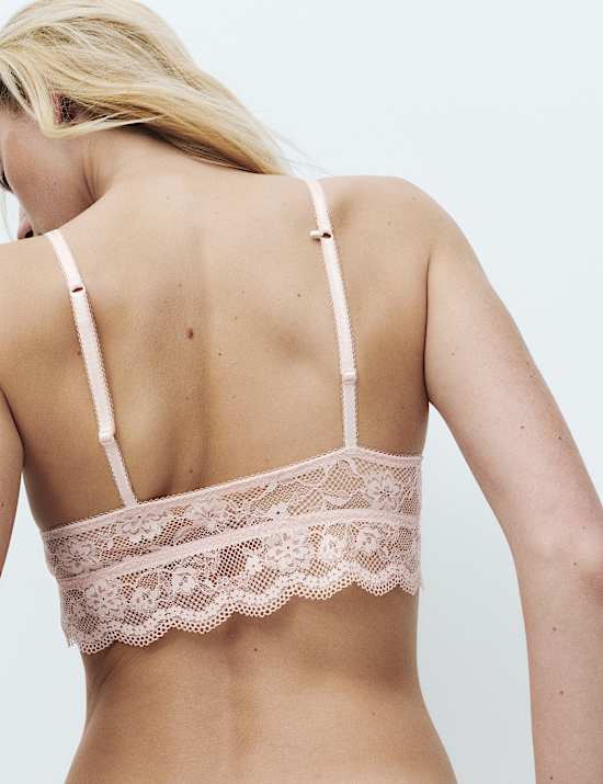 Jasmine Lace Non Wired Longline Bralette (A-E)